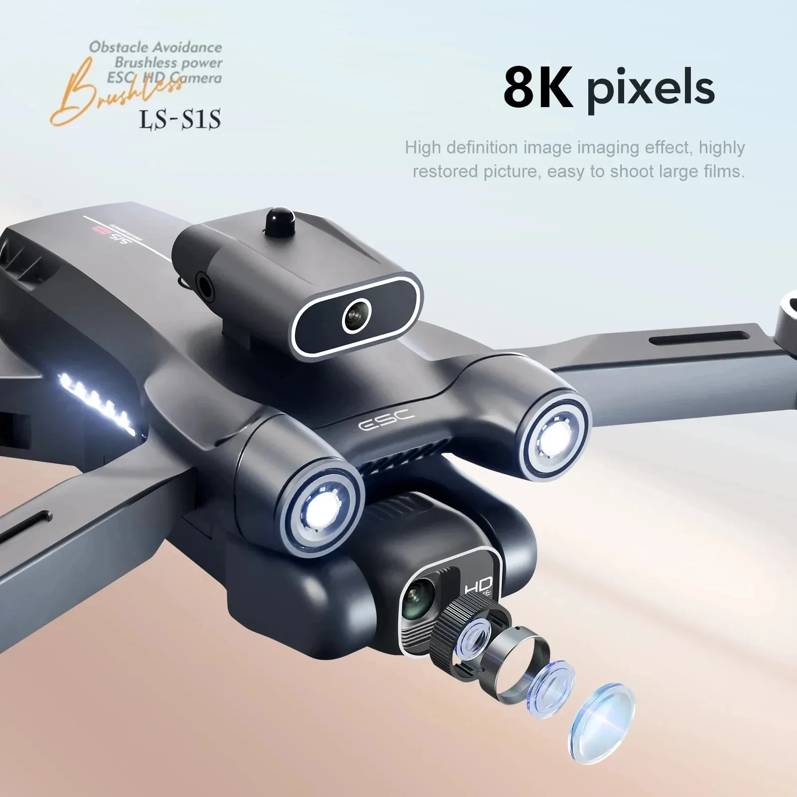 New S1S 5G GPS Drone Camera 8K - огляд і ціна Drone Gimbal Brushless