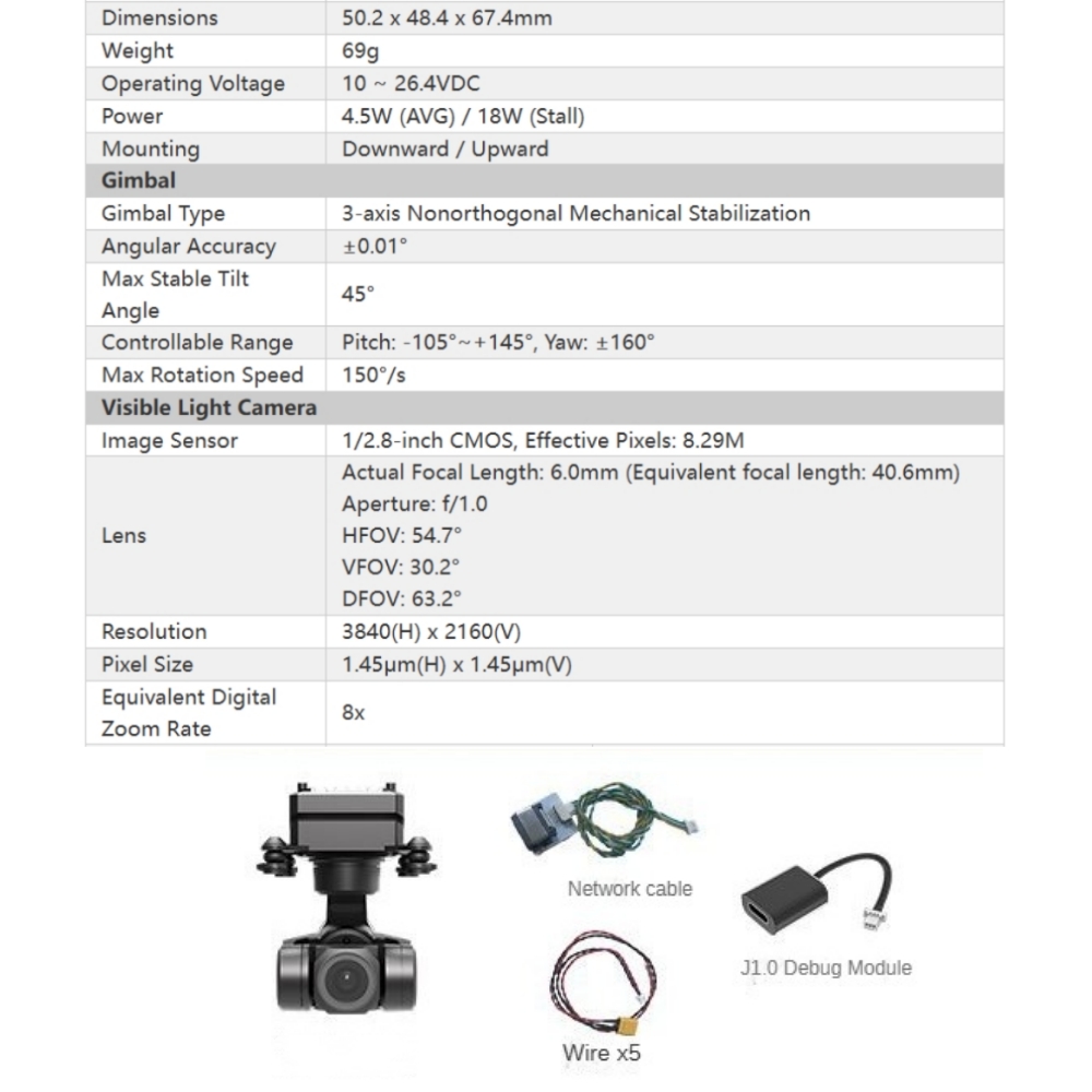 NCZOBOE Supports Network/UART/ - огляд і ціна Drone Gimbal 3 Axis