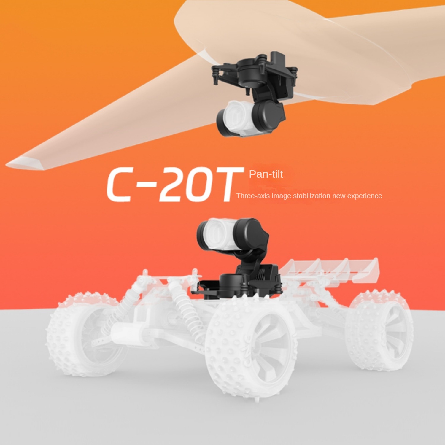 NCZOBOE  C-20T 3-Axis O4 FPV G - огляд і ціна Drone Gimbal 3 Axis